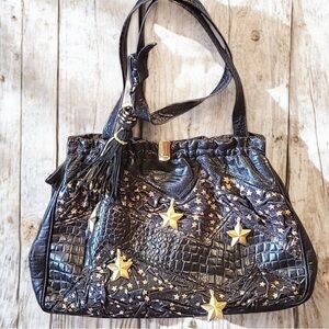 Beautiful Vintage Carlo Fiori Star Leather Crossbody